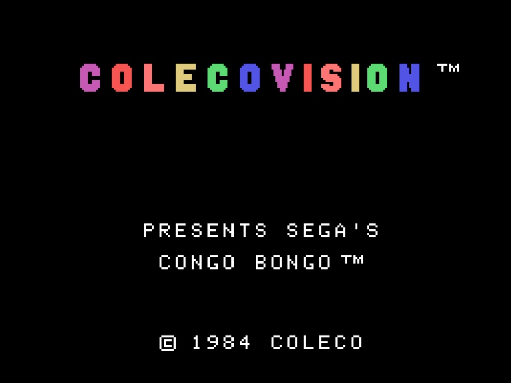 Title Screen of Congo Bongo for Colecovision